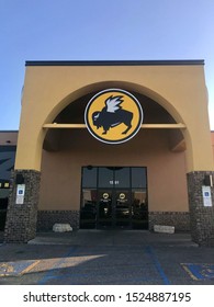 Fargo North Dakota/USA-October 07 ,2019 , Main Entrance Of Buffalo Wild Wings Restaurant  , Buffalo Wild Wings Is An American Casual Dining Restaurant And Sports Bar Franchise In The United States.