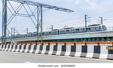 Faridabad - 18 July, 2021 - A View Of New Delhi Metro Rail Line