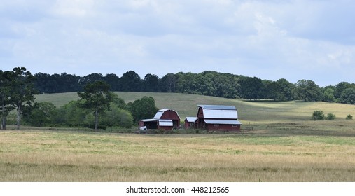 Farm Barn House Rural Georgia, USA. Background