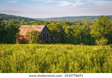 Farm Barns and Silos in Sugar Grove, Pennsylvania, USA