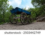 Farm, Cart, wood, old, view, Istanbul, Turkey, color, blue, traditional, sea, carts, green, 