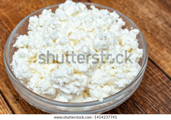 Farm Cottage Cheese Close On Wooden Stock Photo Edit Now 1454237741