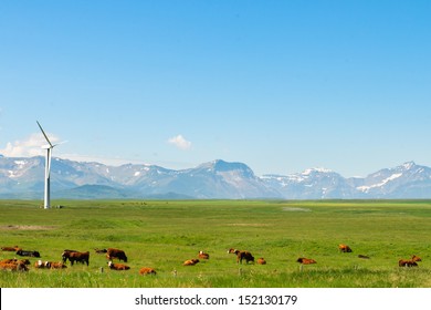 Farm Country In The Foothills Of The Rocky Mountains, Alberta Canada