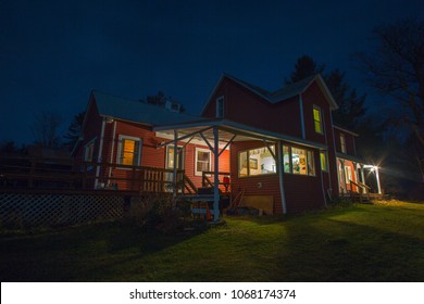 Farm House At Night