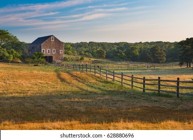 Farm House At Sunrise In Martha's Vineyard