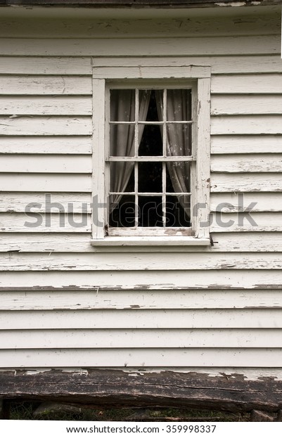 Farm House Window Curtains Stock Photo Edit Now 359998337