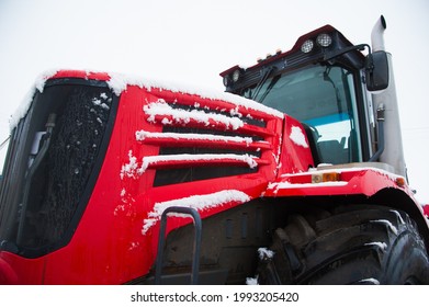 Farm Machinery On A Farm In The Winter