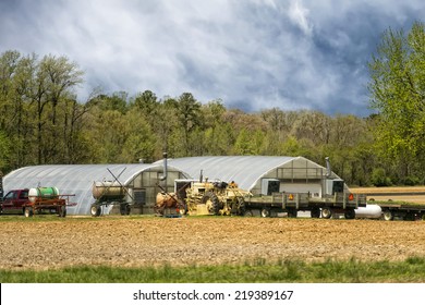 Farm In Maryland On Cloudy Day