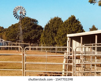 Farm Outback Australia In Drought 