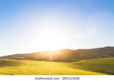 Farm Pastures Outside Of Moscow, Idaho.