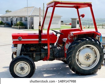 Farm Tractor In Cornwall England