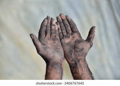 farmer hands. Man with dirty hands - Powered by Shutterstock