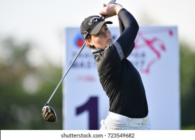 Farmer Kristen Of Australia In Action During First Round The PTT Thailand LPGA Masters 2017 At Panya Indra Golf Club. On September 13, 2017 In Bangkok, Thailand.