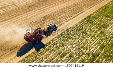 Similar – Image, Stock Photo Machine harvest sugar beet.