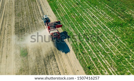 Similar – Image, Stock Photo Machine harvest sugar beet.