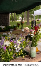 Farmers Market Flowers On Display