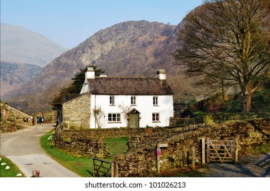 Farmhouse cottage on Yew Tree Farm in the English Lake District was once the home of Beatrix Potter who bequeathed it to the National Trust in her will