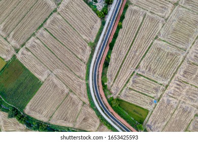 Farmland during great moment, Aerial photography in Thailand - Shutterstock ID 1653425593