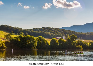 Farms And Hills Along The Shenandoah River, In The Shenandoah Valley, Virginia.