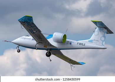 Farnborough, UK - July 16, 2014: The Airbus E-Fan Is A Prototype Electric Aircraft Being Developed By Airbus Group. 