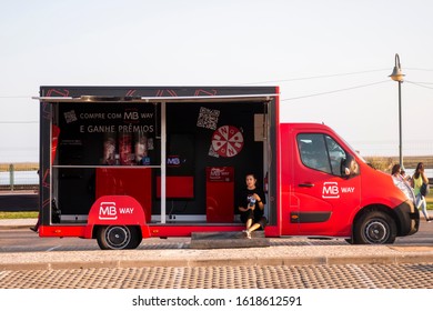 FARO, PORTUGAL: 7th SEPTEMBER, 2019 - MB Way Bank Car Booth In Festival F, A Big Music Festival On The City Of Faro, Portugal.