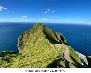 Faroe Island Kalsoy Island Summer Day View