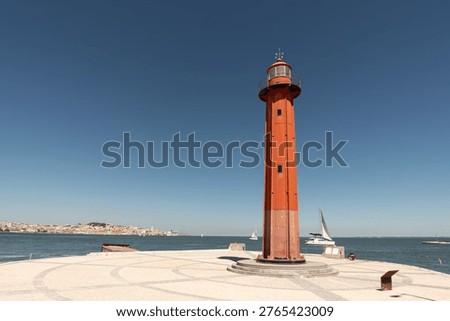 Farol de Cacilhas lighthouse in Almada, Portugal