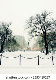 Farragut Square In Washington DC In The Winter