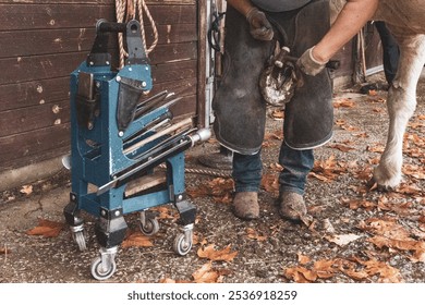 Farrier Shoeing a Horse in a Stable
 - Powered by Shutterstock