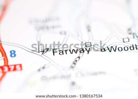 Farway. United Kingdom on a geography map