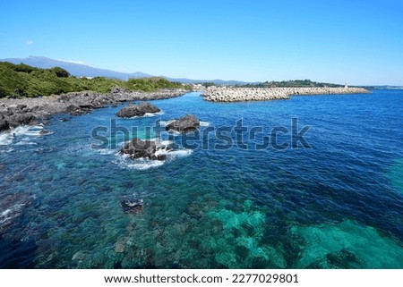 fascinating seascape with clear water and sea color