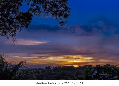 Fascinating,vast golden cloud and mountain scenery at blue hour after sunset,peaceful sky,scenic dreamy view. Kaohsiung City ,Taiwan.For branding,calendar,postcard,screensaver,wallpaper,website. - Powered by Shutterstock