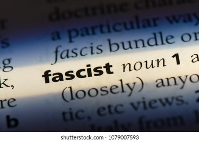 fascist word in a dictionary. fascist concept