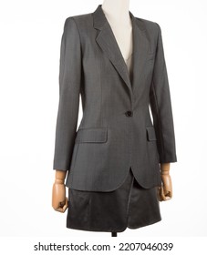 Fashion Apparel Womenswear Grey Blazer Front