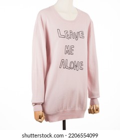 Fashion Apparel Womenswear Pink Sweatshirt Front