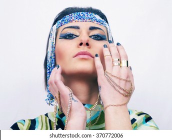 fashion beautiful woman with egyptian look