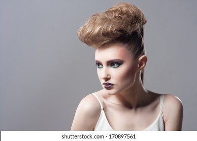 Fashion Model Portrait Hairstyle Haircut Professional Stock Photo (Edit ...