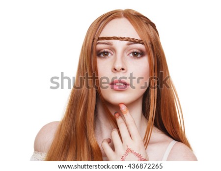 Similar – Image, Stock Photo Modern hairstyle Braids