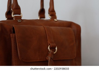 Fashion Brown Leather Handbag Purse 