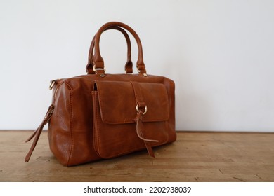 Fashion Brown Leather Handbag Purse 