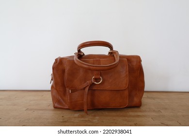 Fashion Brown Leather Handbag Purse 