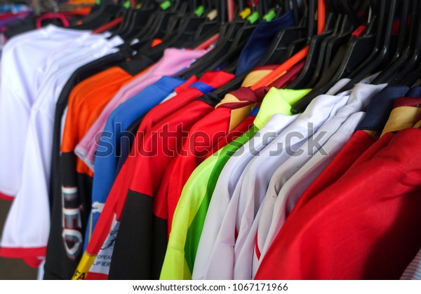 Fashion Clothes On Clothing Rack Bright Stock Photo Edit Now