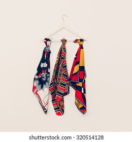 Fashion Collection  Scarves. Different Combinations Colors