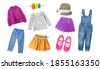 kids clothes isolated