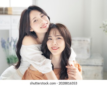 Fashion concept of young asian woman. Beauty photo. Cosmetics. Skin care. Body care. - Shutterstock ID 2028816353
