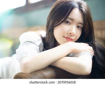 Fashion concept of young asian woman. Beauty photo. Cosmetics. Skin care. Body care. - Shutterstock ID 2070956018