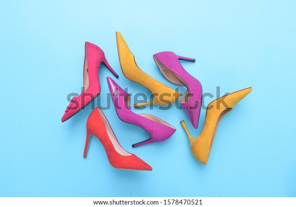 Leeds Happy Incite Pile Different Colorful High Heels Isolated Stock Photo 1447933391 |  Shutterstock