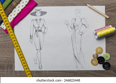 Fashion Design Sketch Stock Photo 246822448 | Shutterstock