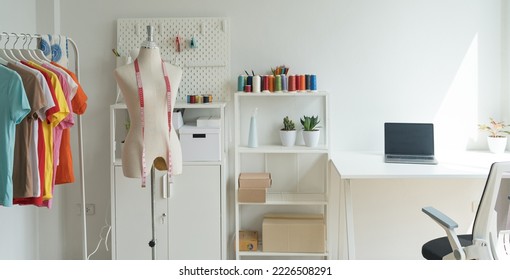 Fashion Design Studio, Tailors office, Design Room in the Office, Workplace with sew manikins - Powered by Shutterstock