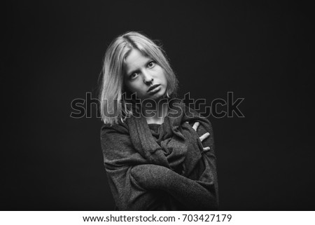 Similar – Image, Stock Photo at the front Woman Face